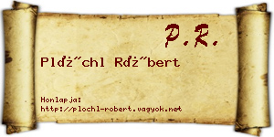 Plöchl Róbert névjegykártya