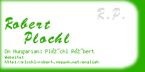 robert plochl business card